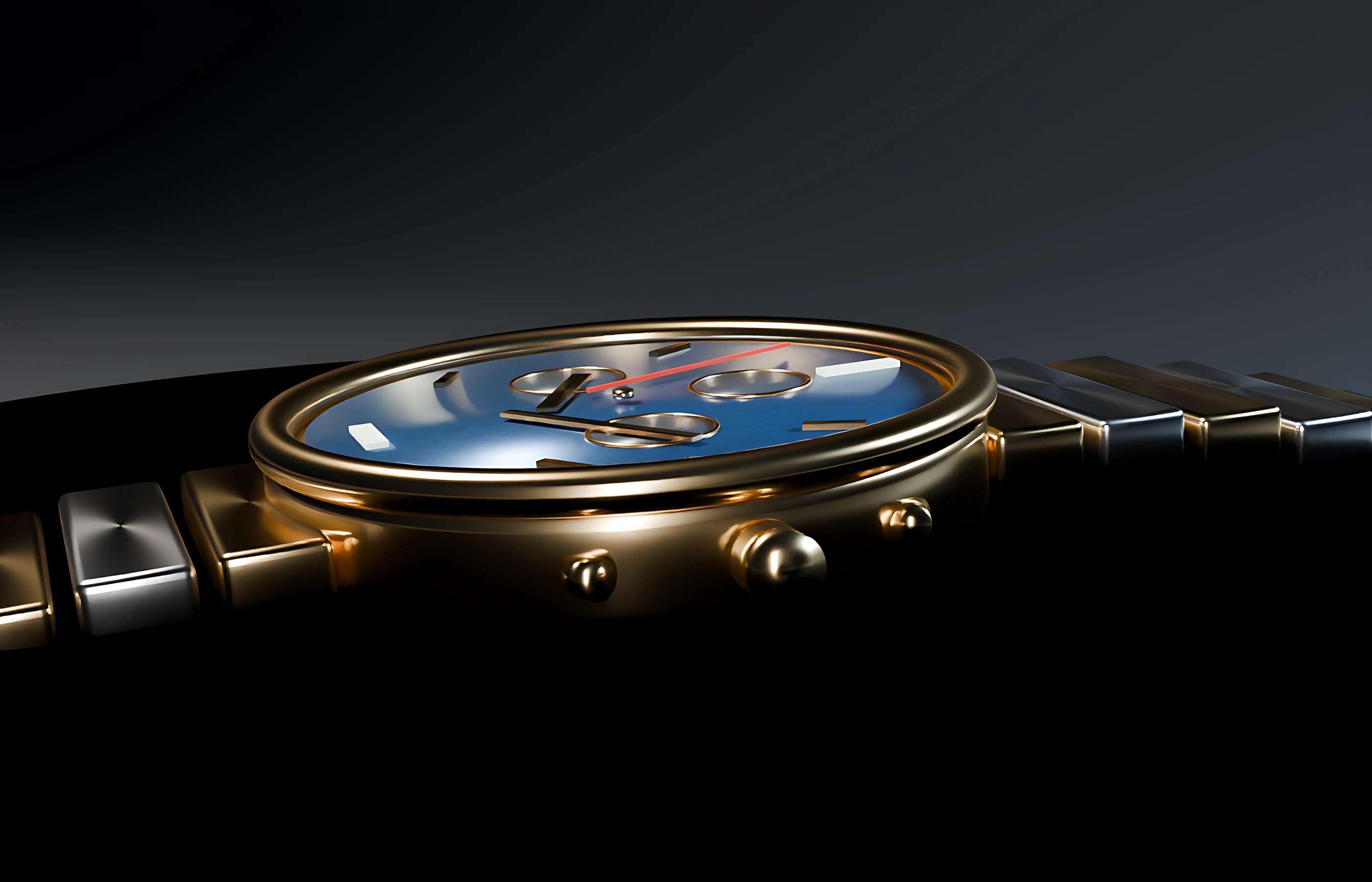 Original 3D render of a fictional chronograph